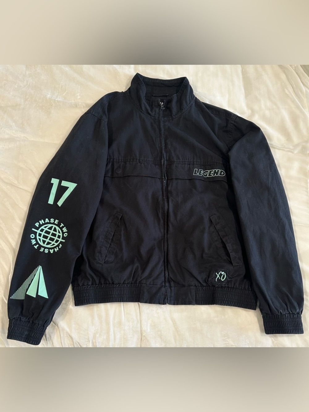 The Weeknd XO Starboy World Tour Jacket Black Windbreaker Size M